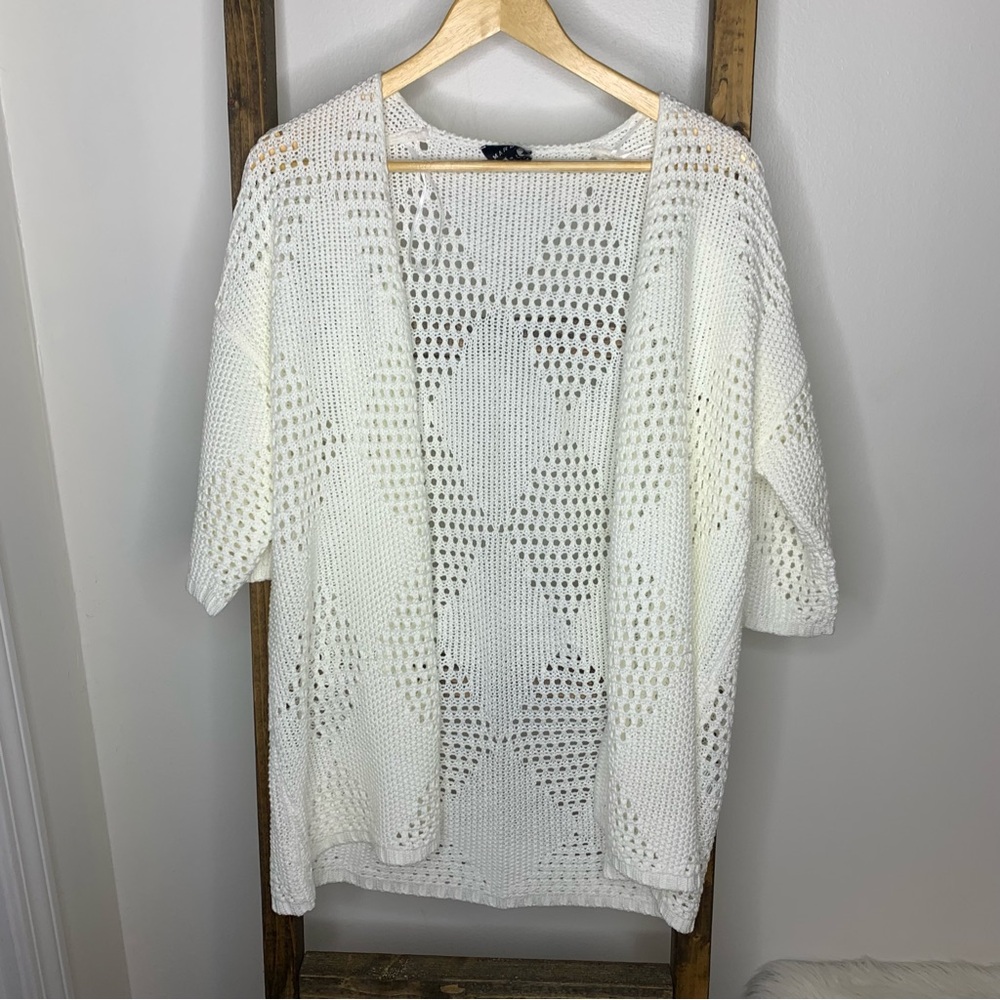 Marble White Knit Cardigan